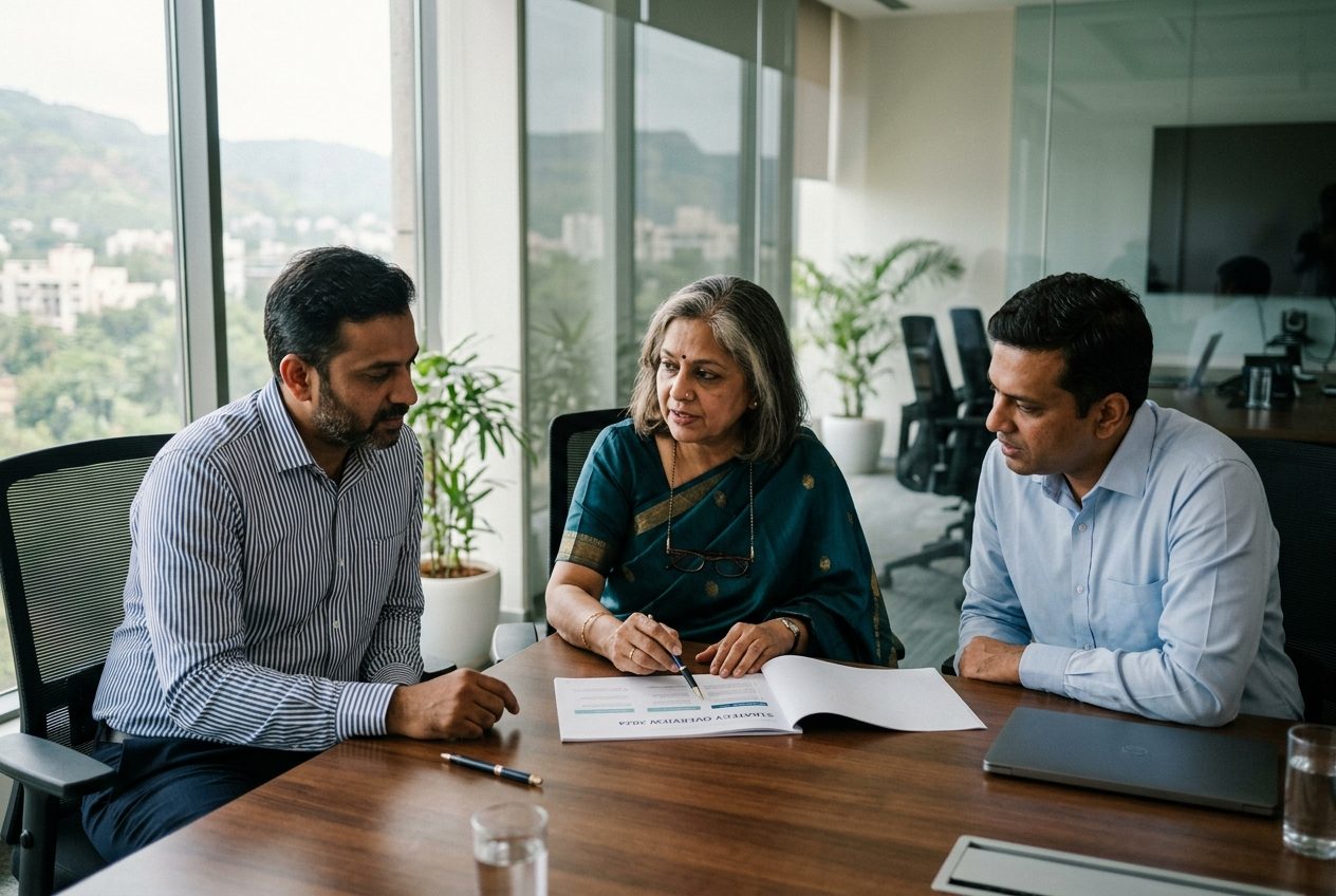 Indian leadership team in a strategy discussion